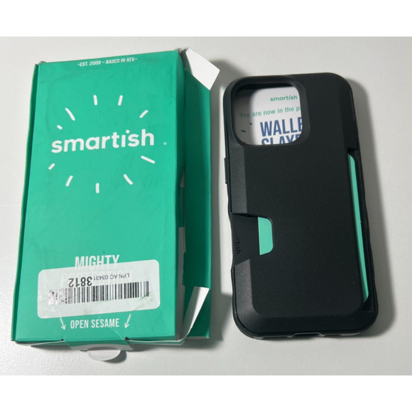 Smartish iPhone 16 Pro Wallet Case - Wallet Slayer Black - Picture 2 of 5
